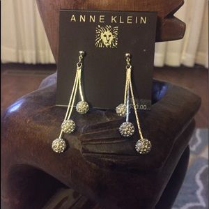 Anne Klein dangling silver earrings